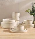 Ceramic Dinnerware Set for 6, 18-Piece Plates and Bowls Set | Lightweight by TheTerra
