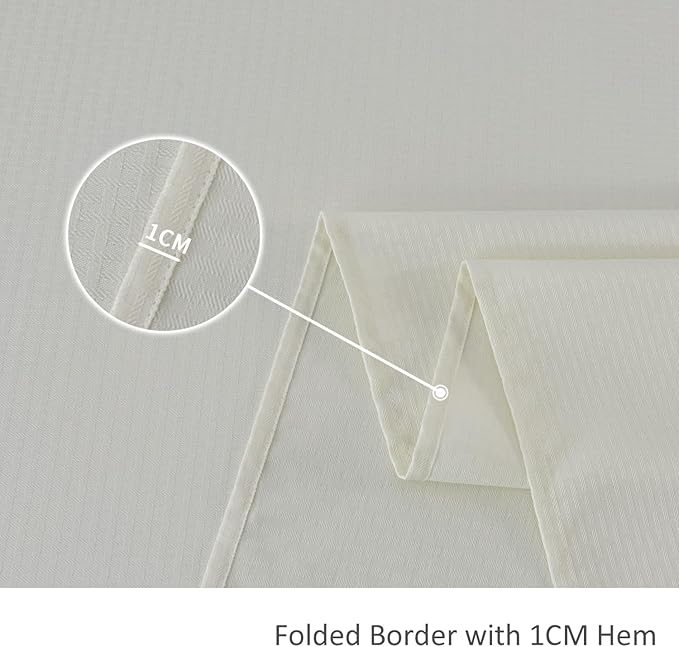 maxmill Tablecloth Weaved Texture Stain Resistant Waterproof, Wrinkle Resistant Washable Table Cloth, Fabric Table Cover for Dining Room, Indoor Outdoor Use, Rectangle 60 x 120 Inch, Ivory