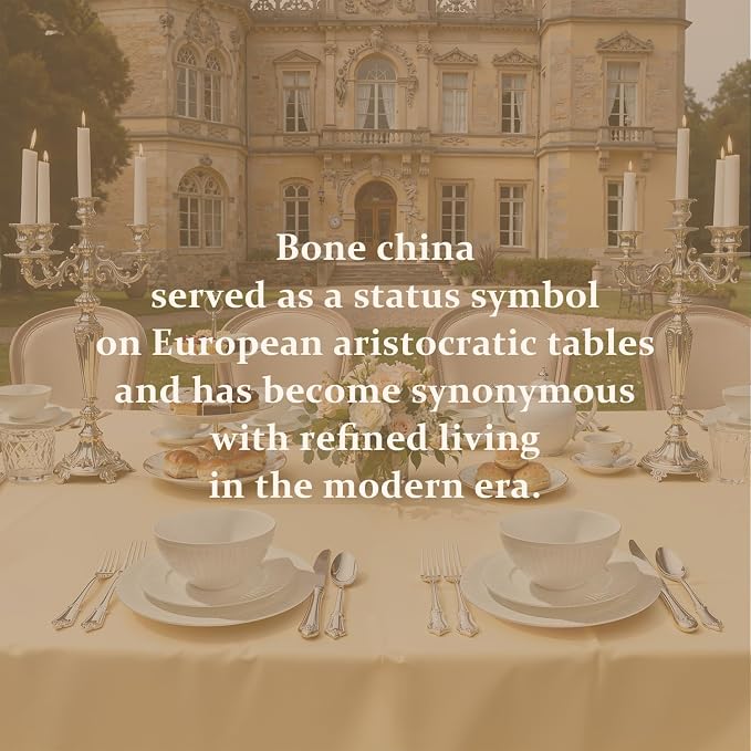 24Pc Bone China Dinnerware Set & 40Pc Flatware Combo Set - Image 9