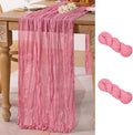 2 Pack Mauve Cheesecloth Table Runner10ft Rustic Sheer Gauze Runner | by MLMC