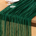 DeZerlor Emerald Green Cheesecloth Table Runner 1 Pack Christmas Runner | by DeZerlor