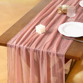 Cheesecloth Table Runner Summer Boho Wedding Shower Party Home Decor | Rose by Socomi