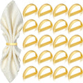 KPOSIYA Napkin Rings Set of 20, Metal Gold Napkin Rings Bulk by KPOSIYA