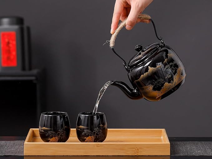 Japanese Tea Sets for Adults, Chinese Tea Set Gongfu Tea Set Japanese Teapot - Image 5