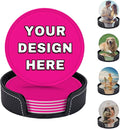 Custom Coasters Set of 6 Leather Coaster by YHPHRTA