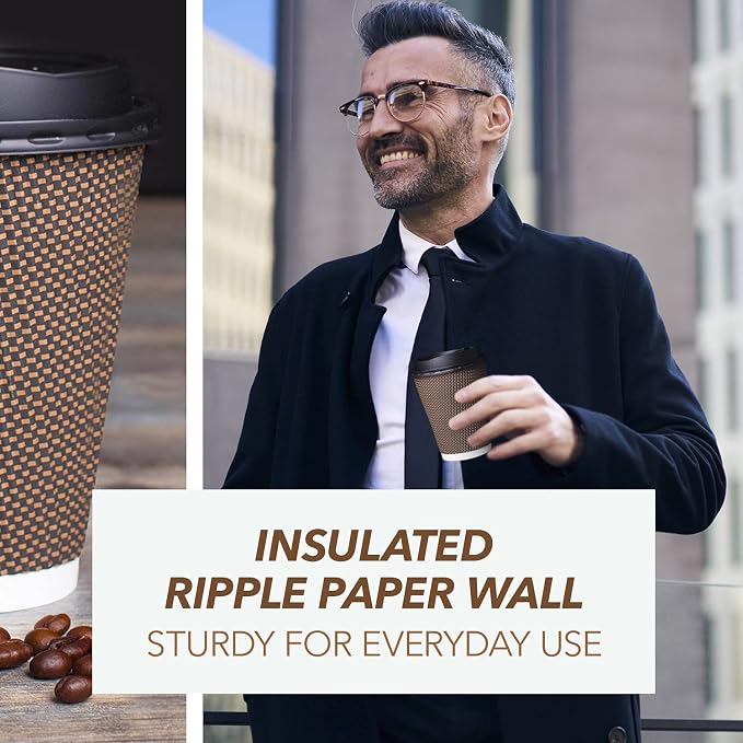 Promora Brown Disposable Coffee Cups - Image 5
