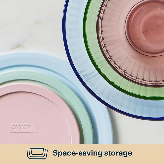 Pyrex Colors Sculpted Tinted Glass Mixing Bowls - Image 5
