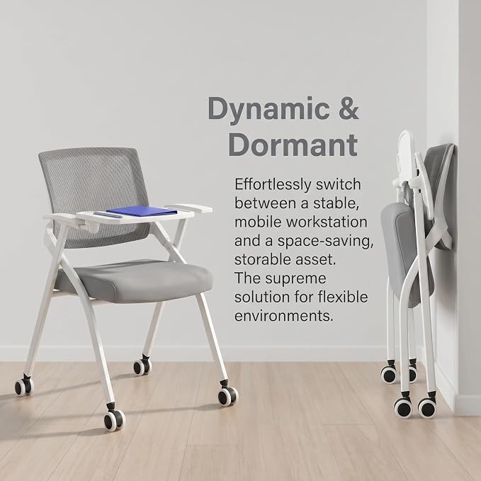 8 Pack Foldable Office Training Chairs - Image 6