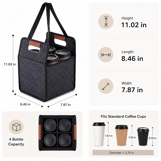 4 Pack Reusable Drink Carrier - Image 2