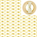 100Pcs Gold Napkin Rings Bulk, Elegant Gold Napkin Rings, Servilleteros para by Unknown