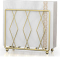 Gold Metal Napkin Holder for Table | Modern Upright Dispenser for Paper Napkins by LWSFF