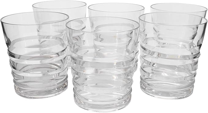 FDG Nuglass 16oz Tritan Ribbed Tumbler 6-pack