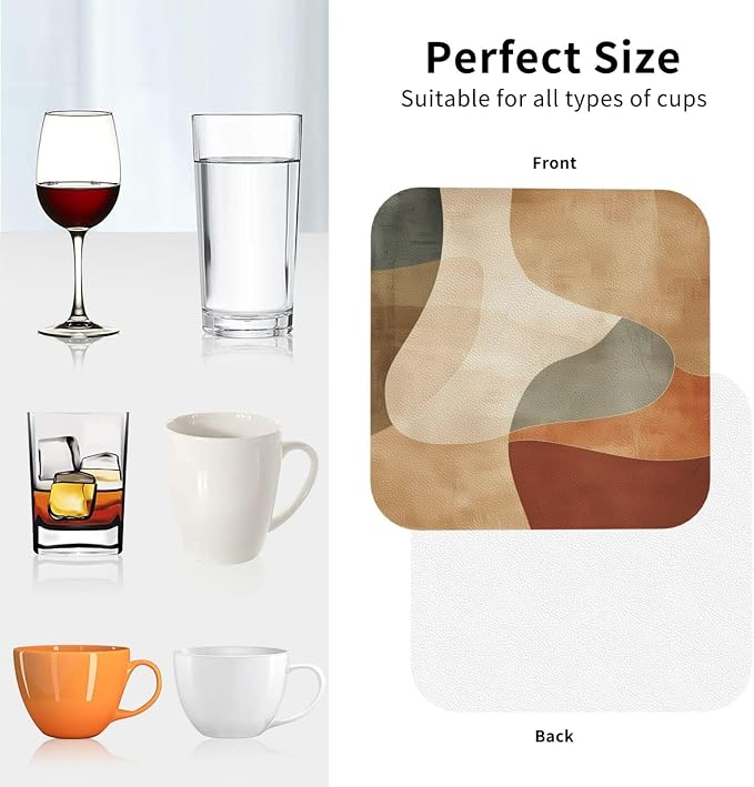 Minimal Abstract Shapes Print Coasters - Image 2