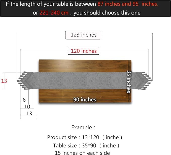 Extra Luxury Velvet Blue Table Runner 120 Inches Long - Image 4