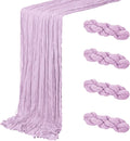 4 Pack Lavender Cheesecloth Table Runner 20 x 120 inch Gauze Table Runners 10 by ACSUIT
