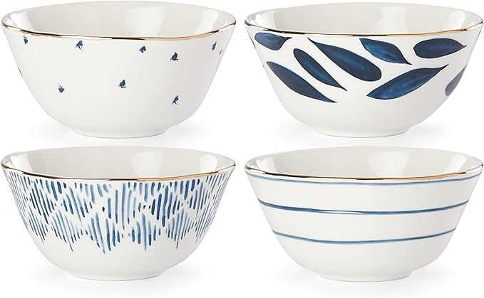 Lenox Blue Bay 4-Piece Dessert Bowl Set, 2.00 LB by Lenox