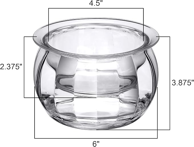 Amazing Abby - Ice Bed - Acrylic Chilled Dip Server Bowl with Ice Chamber (1-Pack), Clear Plastic Iced Serving Bowl, Keeping Dips and Condiments Cold and Fresh for Party, Picnic, Outdoor Dining