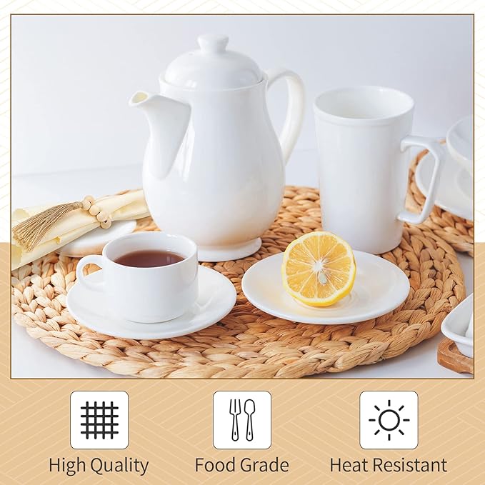 Gejoy 18 Pcs Boho Woven Placemats Wood Bead Napkin Rings with Dinner Napkins Cloth 13.8 Inch Round Water Hyacinth Placemat Farmhouse Rustic Table Chargers Wooden Dinner Ring for Wedding Thanksgiving