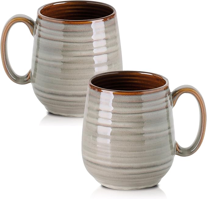 HASENSE 20 Oz Coffee Mugs Set of 2, Porcealin Large Coffee Cups by Hasense