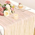 Champagne Table Runner, 10Ft 120in Cheesecloth Table Runner, Gauze Rustic Cheese Cloth Table Runners for Wedding, Party, Bridal Shower, Boho Table Runners for Christmas Thanksgiving Halloween Easter