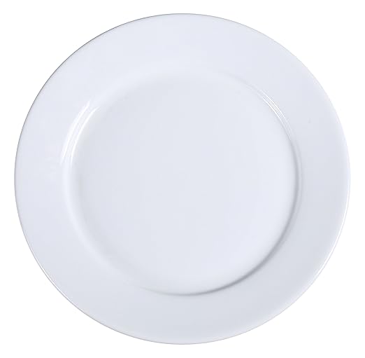 Yanco AC-26 ABCO 16" Round Plate, Porcelain, Super White Color, Pack of 4