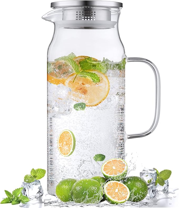 2 Liter 68 oz Glass Pitcher by Bivvclaz