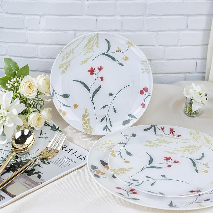 U-QE 50Pcs Wildflower Plastic Plates - Image 8