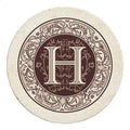 Thirstystone Monogram Round Sandstone Coaster4 Pack | 4" Diameter, Manufactured by Thirstystone