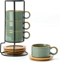 LUKA 6 Ounce Porcelain Stackable Espresso Cups by LUKA