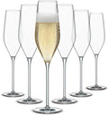 Holmegaard Cabernet Champagne Glass, Clear, 10.6" H x 2.8" D, 9.8 oz, Set of 6, Designed by Peter Svarrer, Gift Box Included
