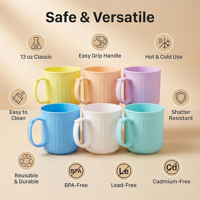 AOYITE 13 oz Plastic Coffee Cups - Image 2