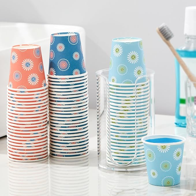 SIUQ 1200 Pack 3 oz Paper Cups, Small Disposable Bathroom Cups 3 Ounce | Ideal - Image 2