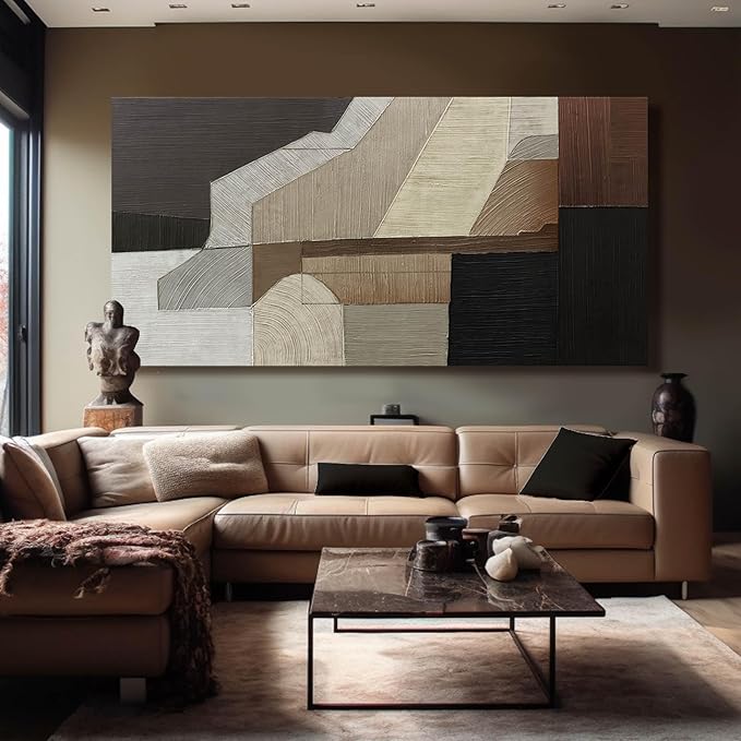 VAYIMDH Line Abstract Wall Art Colorful Wall Prints Geometric Living Room Decorations for Walls neutral Artwork Office Bedroom Photo 29"x 58" Ready to Hang