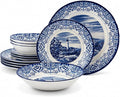 Royal 12-Piece Porcelain Dinnerware Set by TudorEngland