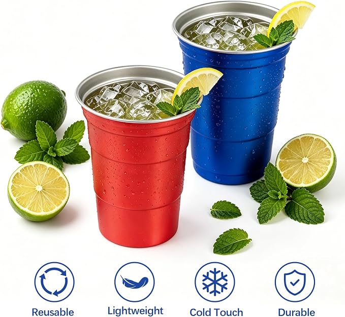 16oz Aluminum Cups Reusable Metal Party Cup - Image 5
