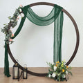 Efavormart 20ft Hunter Emerald Green Gauze Cheesecloth Wedding Arch Drapery by efavormart