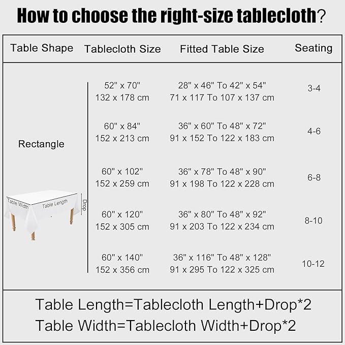 Smiry Rectangle Table Cloth Linen Textured, Waterproof Spillproof Anti-Wrinkle Burlap Tablecloth, Washable Decorative Fabric Table Cover for Dining, Party, Banquet, 60 x 84 Inch, White