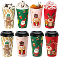 Fit Meal Prep 50 Pack 16 oz Christmas Disposable Coffee Cups by FMPBRANDS
