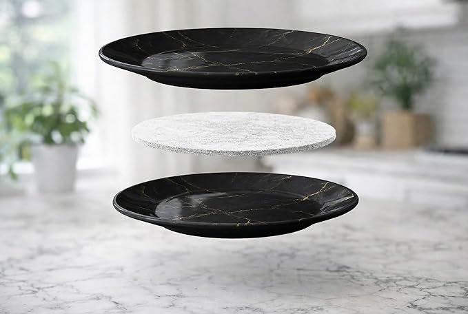 48 Piece Felt Plate Dividers for China Storage - Felt Protectors for Dinner, Salad, and Saucer Plates - Ideal for Moving Fine China, Porcelain, Glass, etc - Cut-to-Fit Full China Set - Soft White