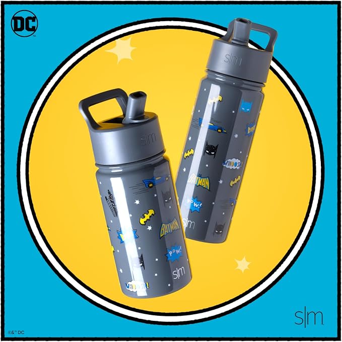 Simple Modern Batman Kids Water Bottle & Toddler Cup | 18oz | Insulated - Image 2