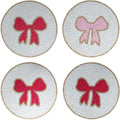 Folkulture Cute Coasters Set of 4, Beaded Handmade Boho Drink Coasters | by FOLKULTURE