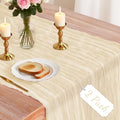 2 Pack Cheesecloth Table Runner, 120 Inch Beige Table Runner by Unknown