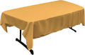 LA Linen Polyester Poplin Washable Rectangular Tablecloth, Stain and Wrinkle Resistant Table Cover 60x84, Fabric Table Cloth for Dinning, Kitchen, Party, Holiday 60 by 84-Inch, Gold