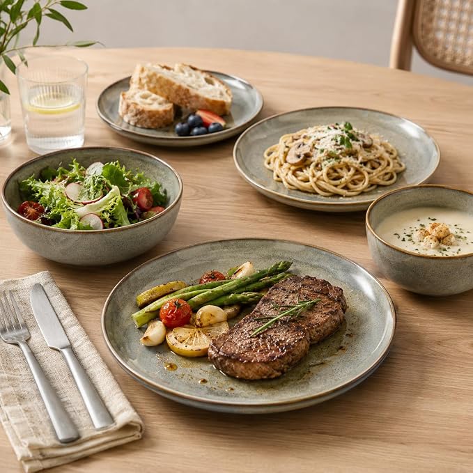 Stoneware Dinnerware Sets Service - Image 3