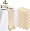 12 Pack 10Ft Beige Cheesecloth Table Runner 23 x 120 Inch | Gauze Rustic Boho by CKIKU