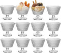 Glass Dessert Bowls & Breakfast Cups - Set of 12, 9oz Ice Cream Sundae Cups, For Oats, Ice Cream, Milk, Sorbet, Yogurt (12PCS)