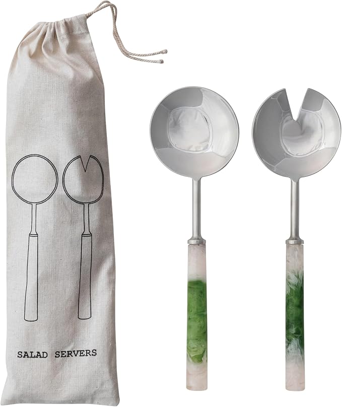 Creative Co-Op 2-Piece Stainless Steel Salad Servers by Unknown