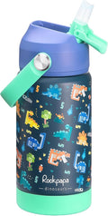 rockpapa 14 oz Kids Insulated Water Bottle，Stainless Steel Toddler Cups by rockpapa