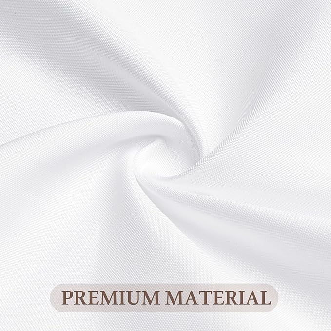 8 Pack Round Tablecloth 120 Inch Cloth White Tablecloth for Round Tables, Washable Polyester Table Cloth Stain and Wrinkle Resistant Decorative Table Cover for Wedding Party Dining Banquet