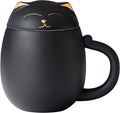 HEER Black Cat Ceramic Tea Mug 13.5oz by HEER